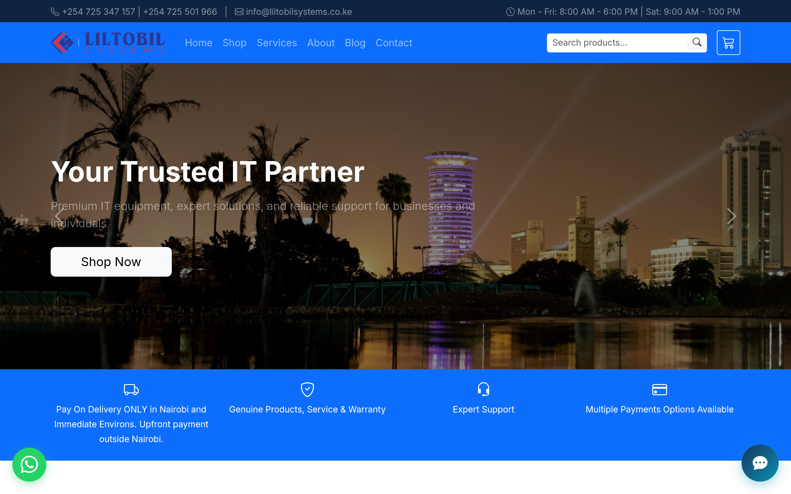 Screenshot of the Liltobil website